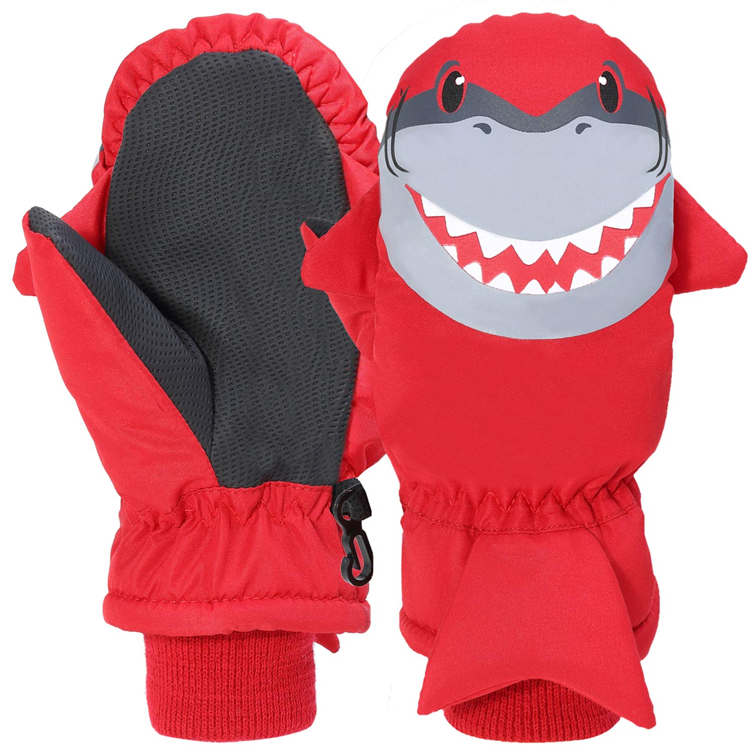 Kid and Baby Easy on Wrap Mittens Winter Warm Sport Ski Gloves for 3-7 Years Old