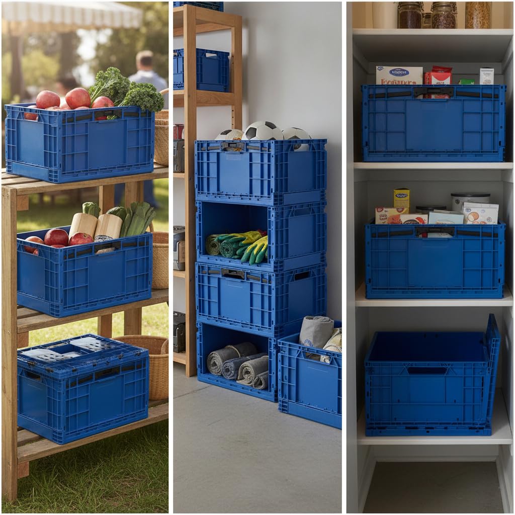 Cassa Pieghevole in Plastica, color to 1, 600 * 400 * 175 mm
