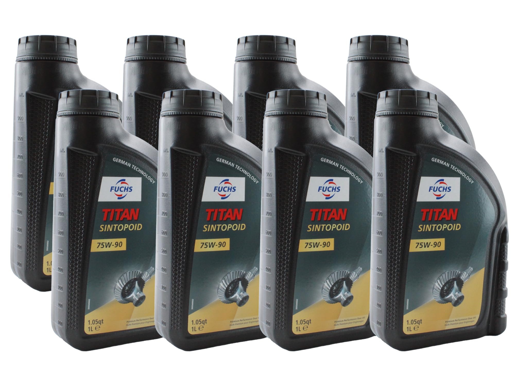 Fuchs 8 Liter TITAN SINTOPOID SAE 75W-90 Differential Gear Oil (8 x 1L)