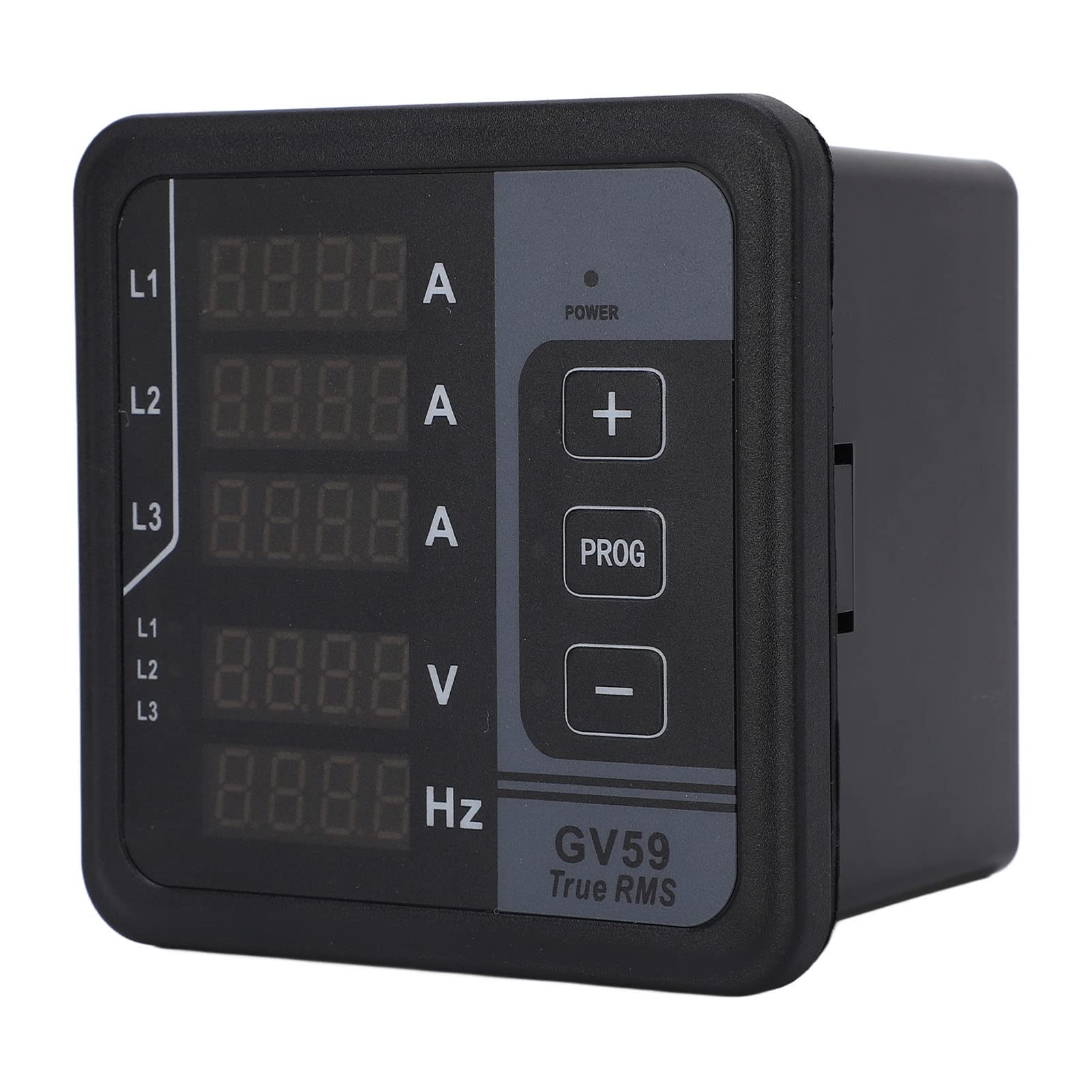 Wakects Woltomierz Generatora Cyfrowy 3-fazowy Monitor Generatora 165 do 265 V z Wyświetlaczem Częstotliwości Napięcia i Prądu Oraz funkcją Alarmu dla Użytkowników Paneli