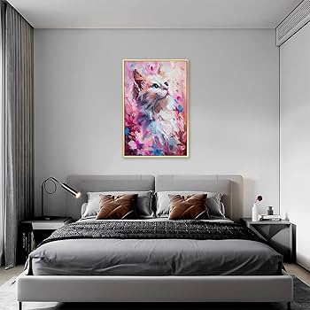 絵画 インテリア 油絵 F4-072419 可愛い子猫と子犬と女の子 絵画 油絵 F4-072419 可愛い子猫と子犬と女の子