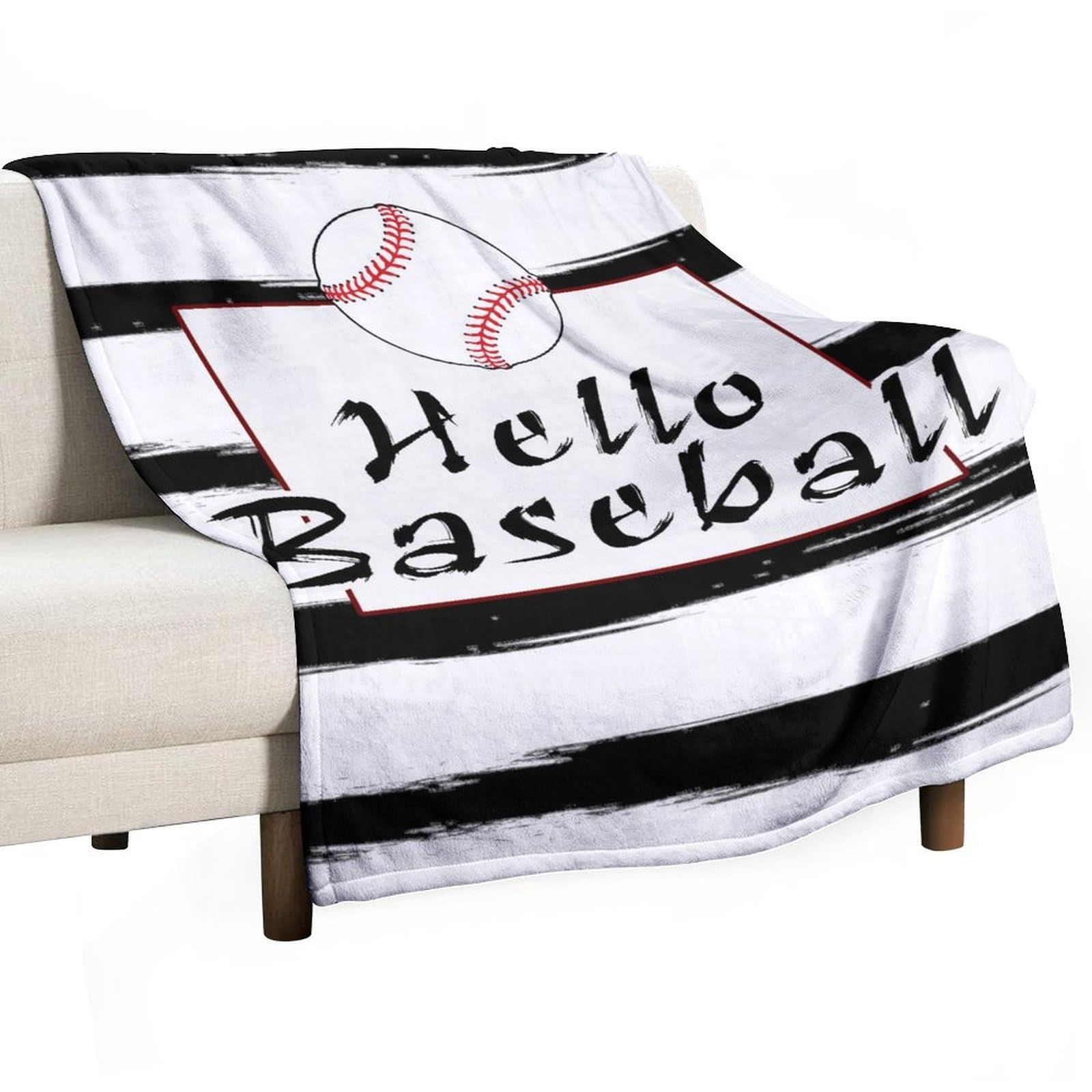 Couverture en polaire Hello Baseball pour chambre de garçon