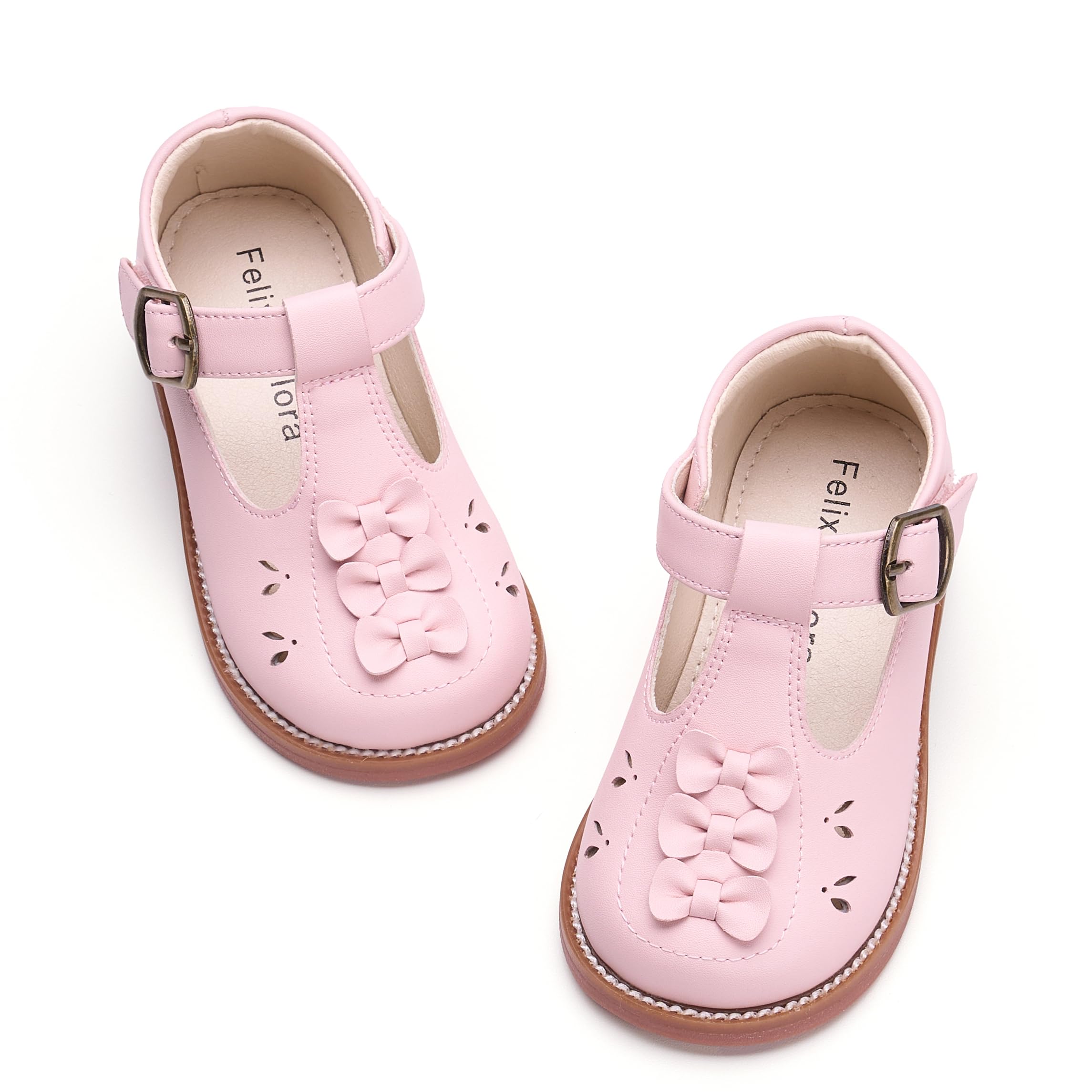 Felix &amp; Flora Toddler Little Girl Mary Jane Dress Shoes - Ballet Flats for Easter Flower Girl Party School Shoes.