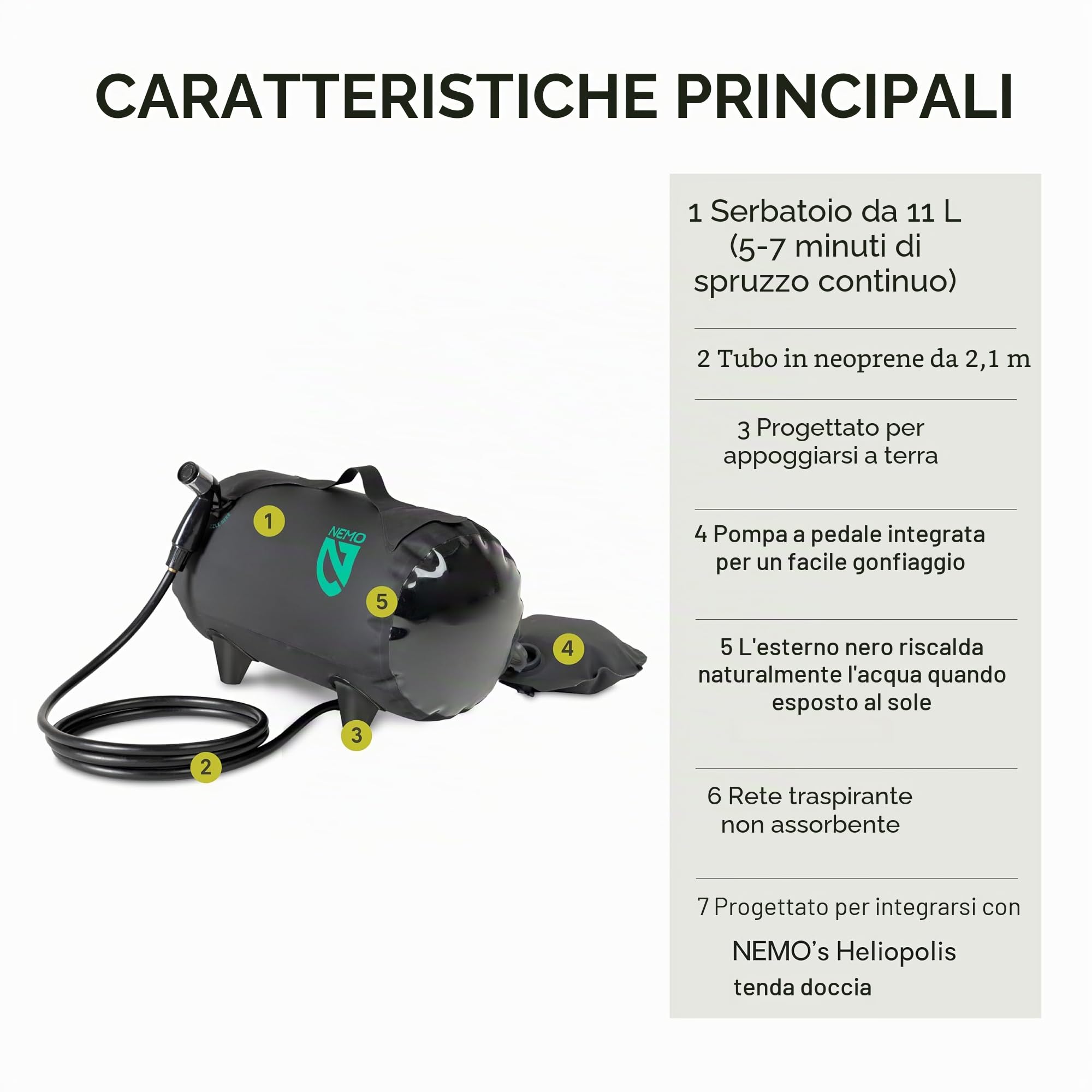 Nemo Helio - Doccia Portatile a Pressione