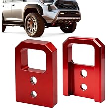 2 Packs 6061 Aluminum Alloy Car Tow Hooks Accessories Compatible with Toyota Tacoma 2024-2026, 4Runner 2025-2026, Land Cruiser 250 2024-2025