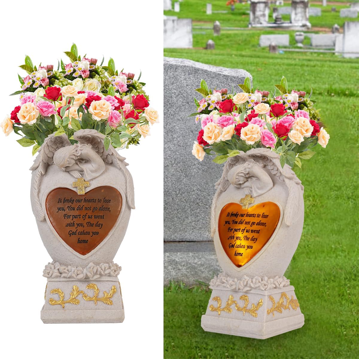 Cemetery Decorations for Grave,Cemetery vases for Grave