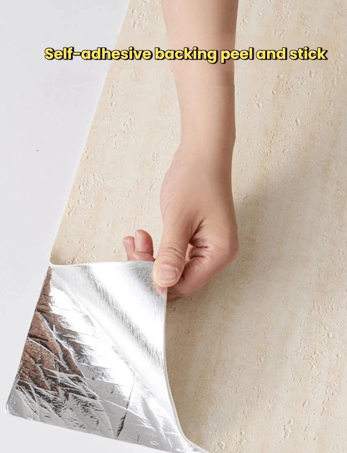 Adhesivo de pared Peel and Stick,Paneles de pared autoadhesivos,Revestimiento de pared acústico aislado,Paneles de espuma for paredes y techos(Gray,60x500cm/23.6x196.9in)