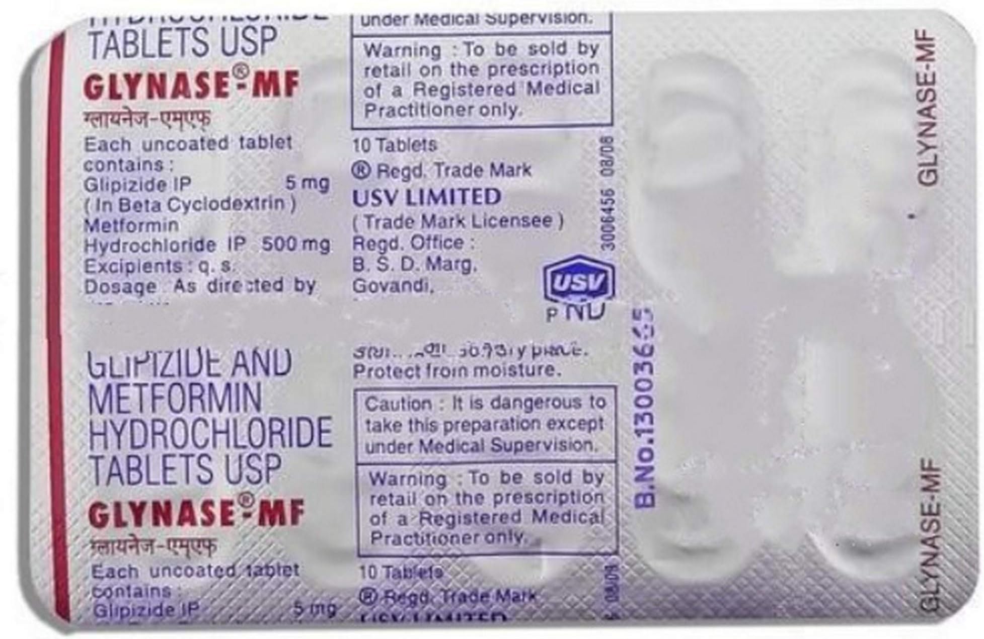Glynase -MF - Strip of 10 Tablets