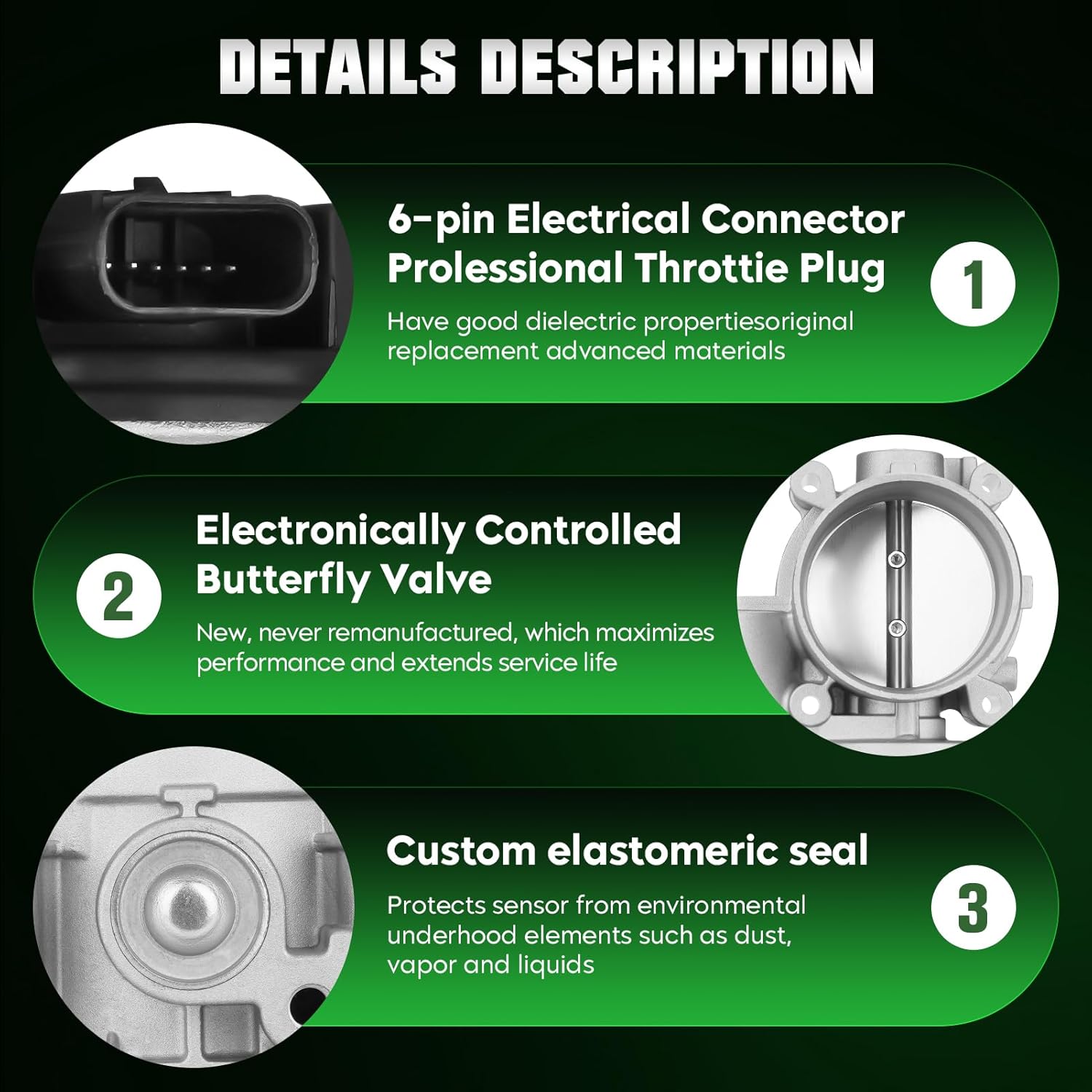Electronic Throttle Body for Ford Transit-150 250 350, for Ford F-150/Edge/Explorer/Flex/Mustang/Taurus, for Lincoln for Continental, for Lincoln for MKS MKT MKX MKZ, 3.5L 3.7L 2011-2017