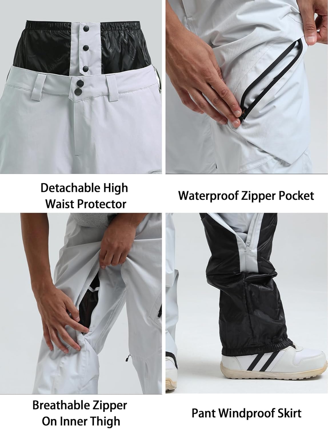 GSOU SNOW Mens Ski Pants Women Snowboard Pant Waterproof Windproof Warm Insulated Outdoor Snow Winter Sports