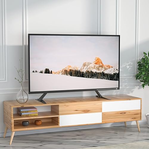 Miniatura 2 de Soporte de TV para mesa WALI apta para la mayoría de las TV con pantalla plana LCD de 22-65pulgadas VESA hasta 800 x 400mm TVS-001 negro
