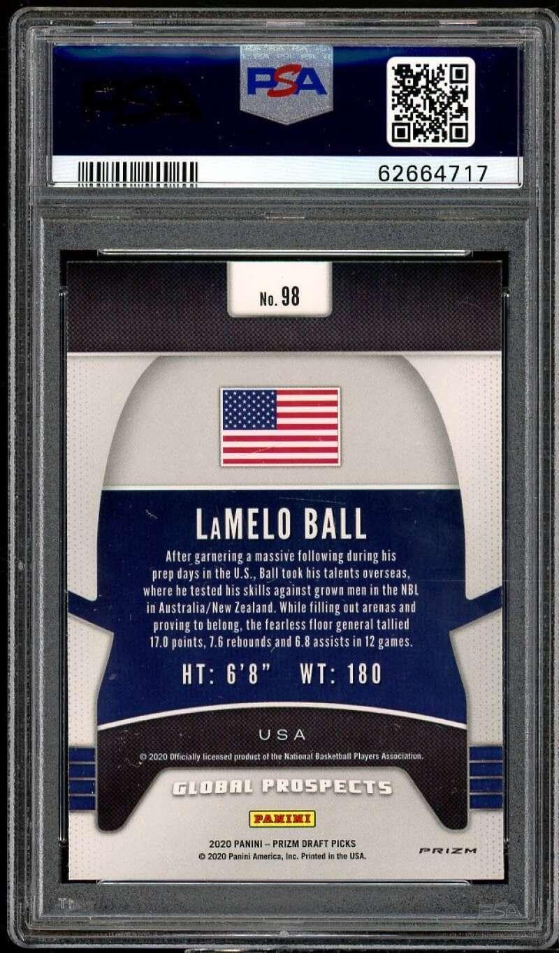 LaMelo Ball Rookie Card 2020-21 Panini Prizm DP Red White Prizm #98 PSA 10 - Basketball Slabbed Rookie Cards