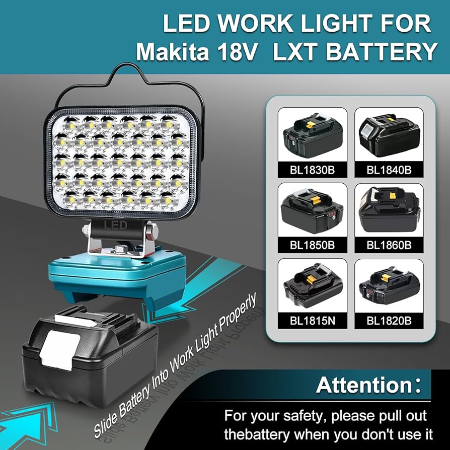 Makita 18V LXT Cordless LED Work Light - Portable Flashlight