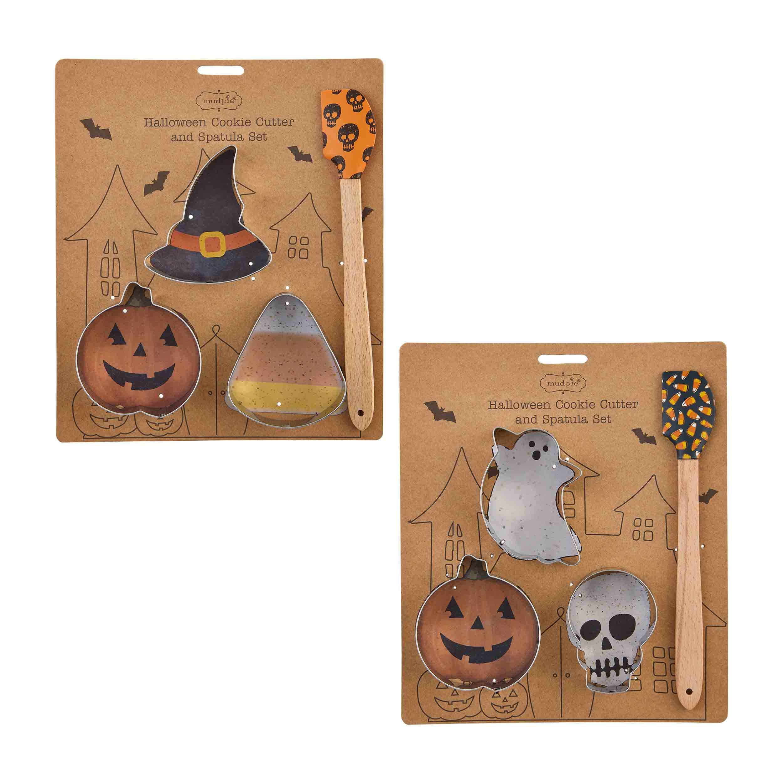 Mud Pie Halloween Salz- & Pfefferstreuer Set | 3-teilig, Totenkopf-Design | Handbemalt, In Sarg-Dose