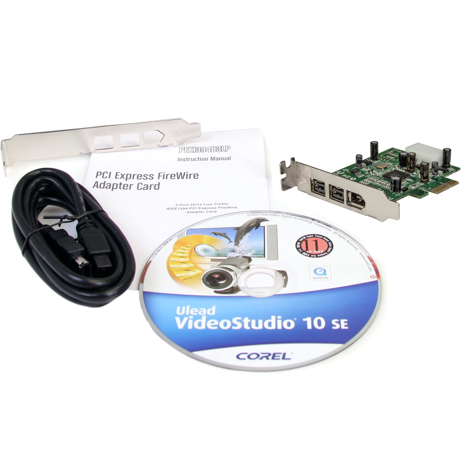 StarTech.com 3 porty 800 + 400 FireWire PCI Express interfejsy Low Profile Combo Card - PCIe 3-portowa karta FireWire - PCI-e 1 x Firewire 400 1394A 2 x FireWire 800 1394B