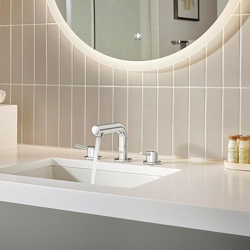 Miniatura 2 de GROHE - Grifo de baño Concetto de 8 pulgadas, con 2 manijas, tamaño chico, latón, de latón, Starlight (20572001)