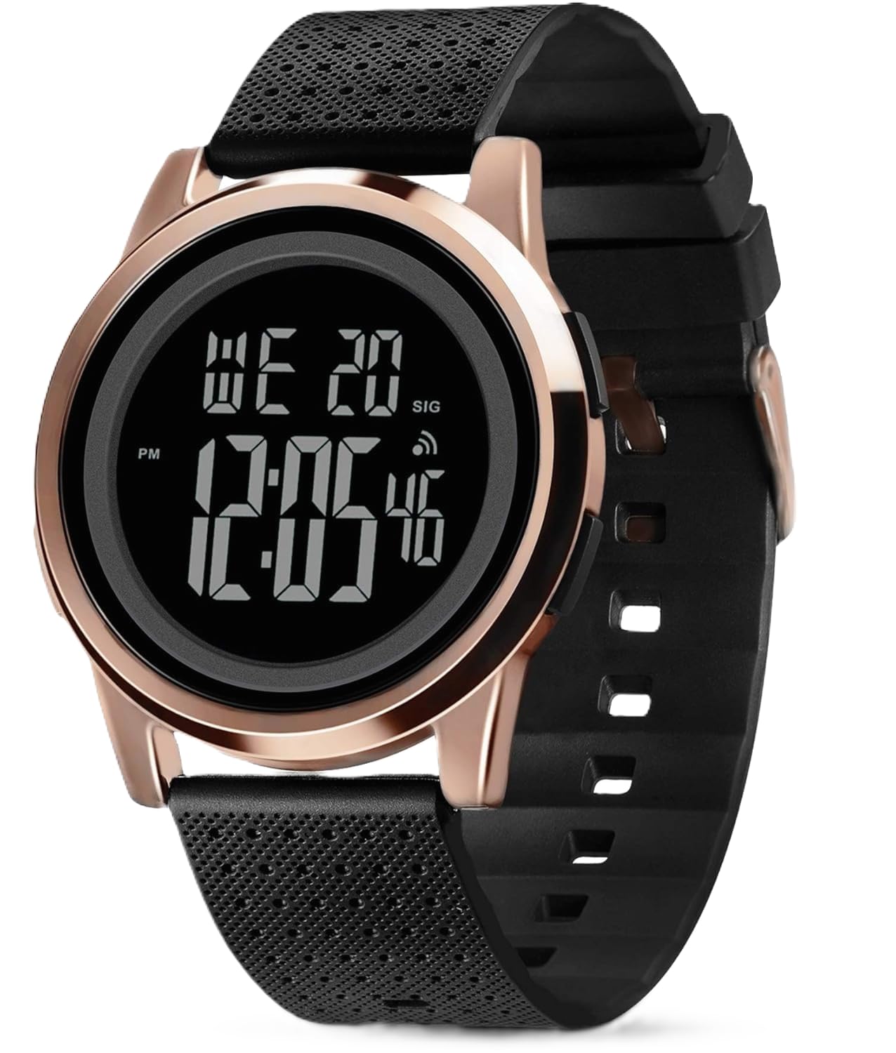 V2A Women Ladies Watch Ultra-Thin Rose Gold Digital Sports Watch Waterproof Alloy Case Fashion Wrist Watch for Women (B0CWS26MVV) Amazon Price History, Amazon Price Tracker