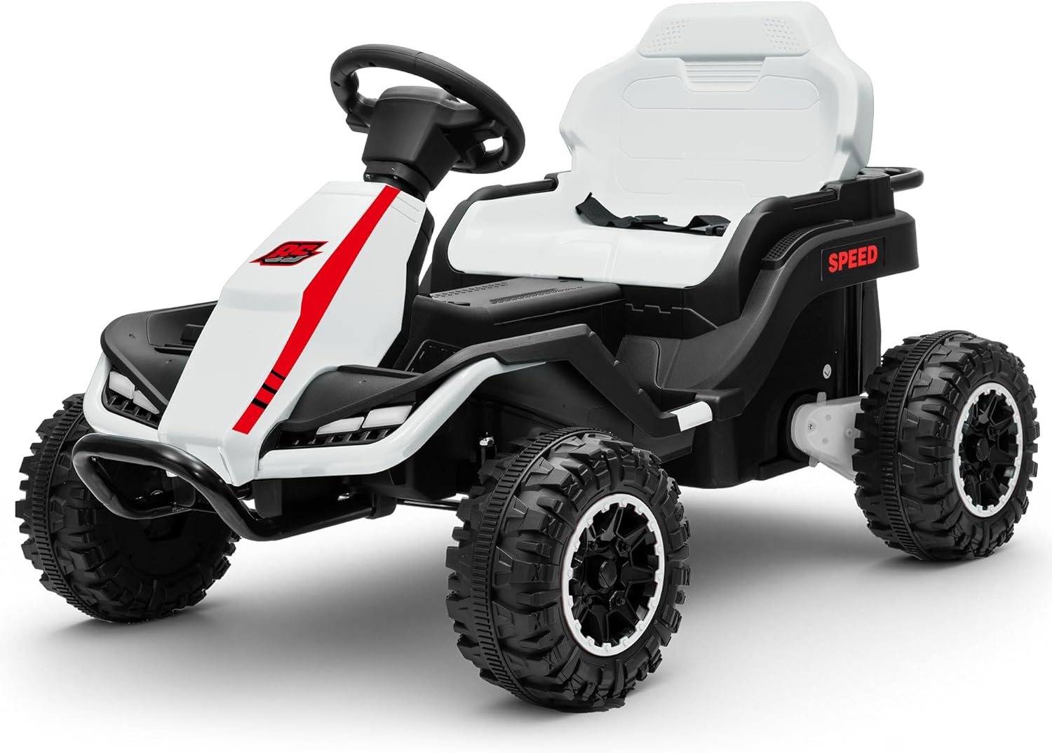 24V Ride On Toy for Big Kids, 2x200W Motor, Electric Car for Kids with Remote Control, Soft Start, Max 5MPH, Music & Wireless, Shock Absorbers, 4 Wheeler Ride On Car for Boys Girls, White