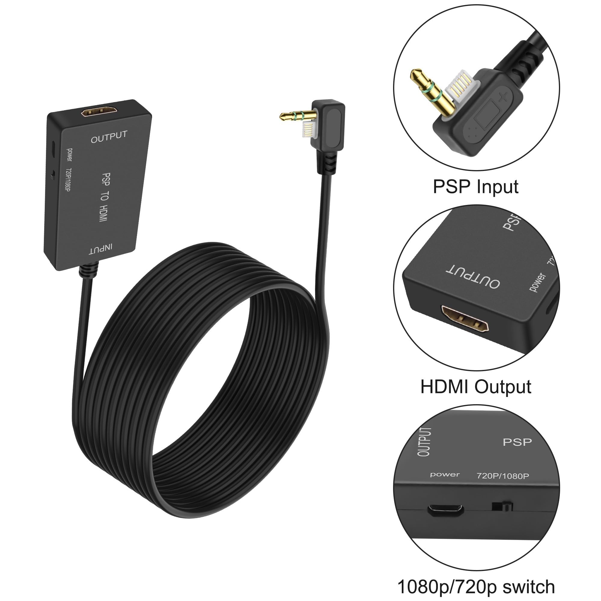 MEIRIYFA PSP2000/PSP3000 - HDMIアダプターコンバーターHDMIケーブル