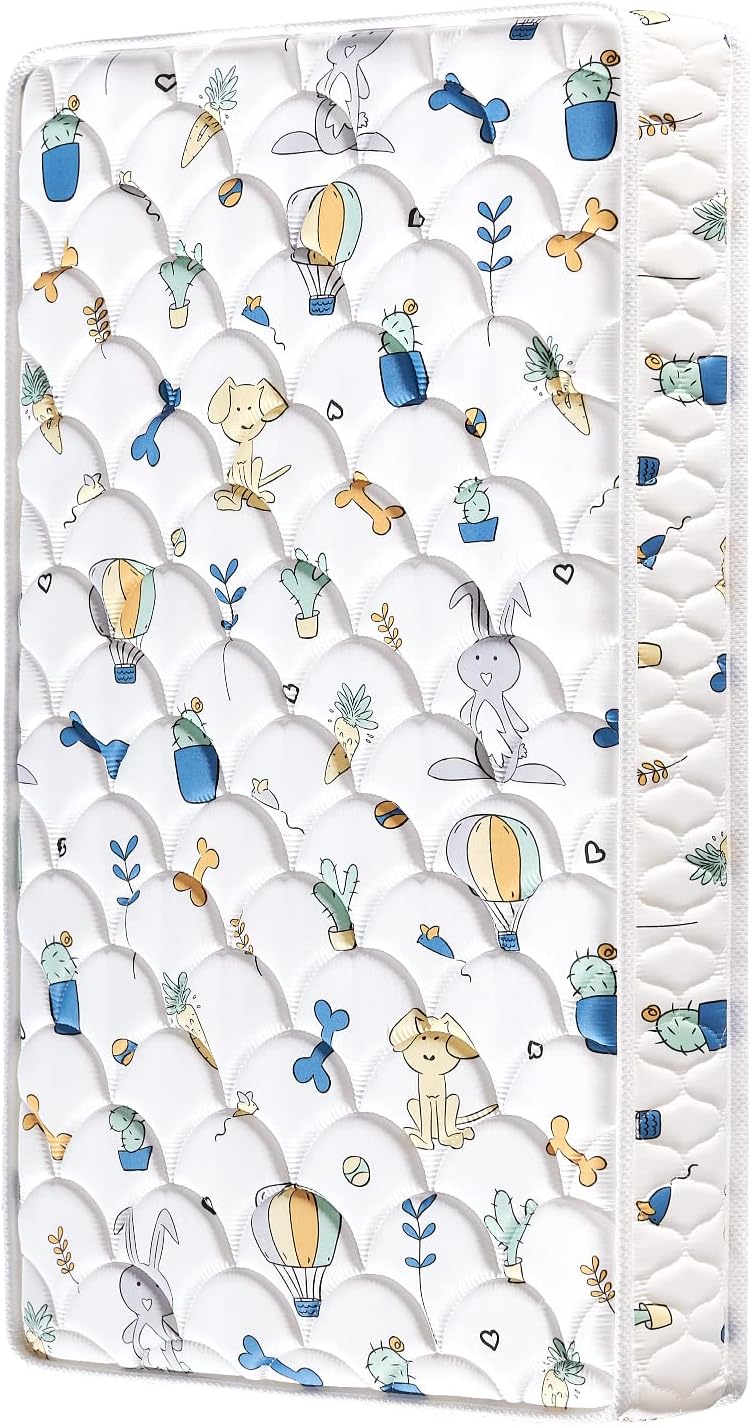 Baby Crib & Toddler Bed Mattress 52"x27.6"x5" 100 Breathable Fabric