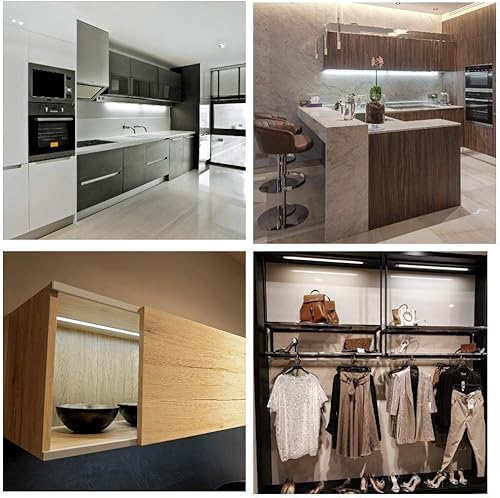 Miniatura 2 de EShine Iluminación LED regulable de 10 pulgadas recargable con batería activada por movimiento, 5000 K