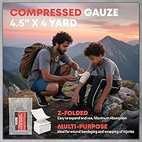 Vista 5 de 144 Pcs Advanced Trauma First Aid Kit - Emergency Camping Gear with Tourniquet, Compression Bandage, 36" Splint Portable Survival Gear for