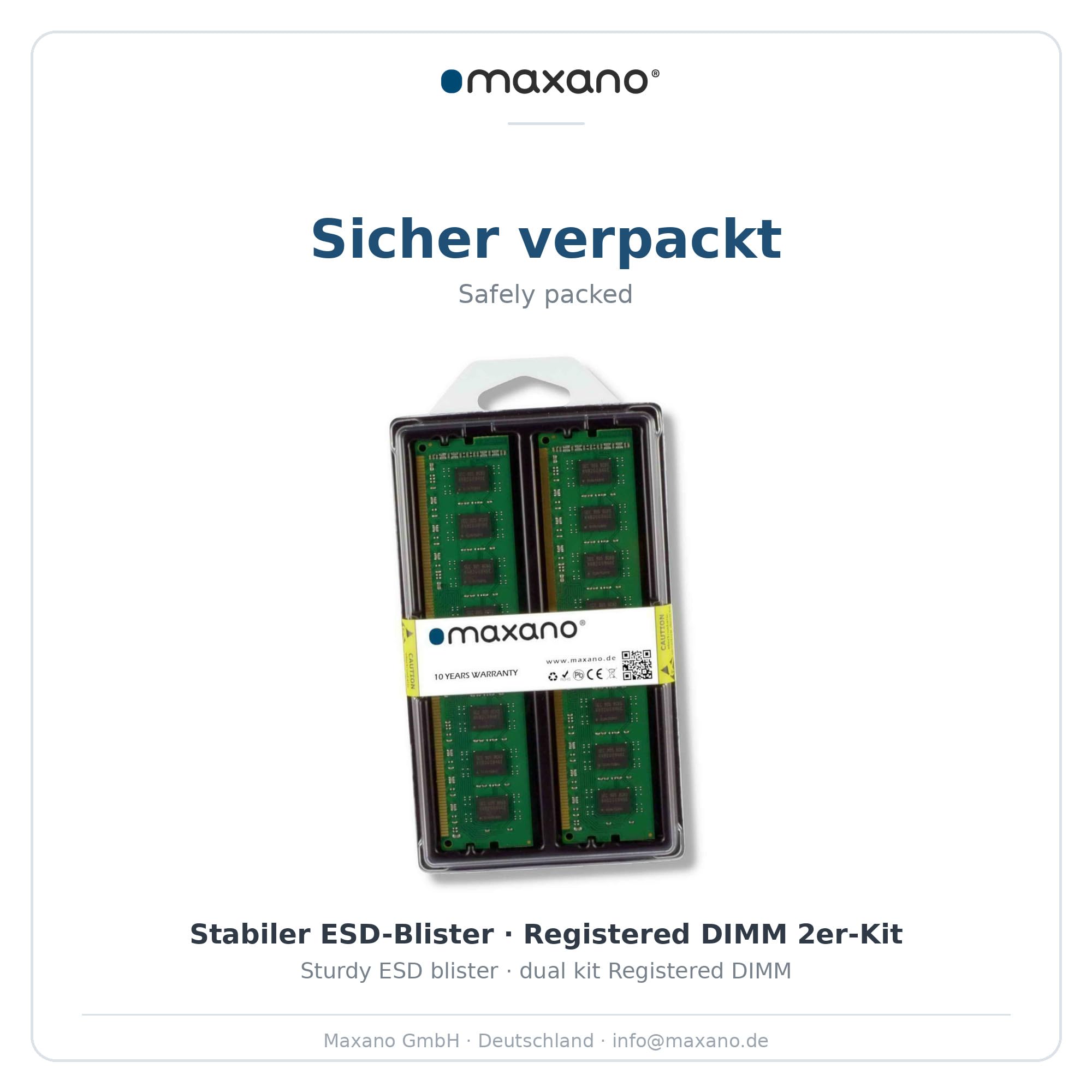 Maxano 64GB Kit (2x32GB) RAM kompatibel mit Dell Precision 5810 Tower (DDR4 PC4-19200, RDIMM, ECC)