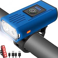 Vista 12 de Victoper Bike Light, High Lumens Super Bright Bicycle Lite, 6+4 Modes USB Rechargeable Bike Headlight & Taillight Set, Waterproof Safety Bike Front