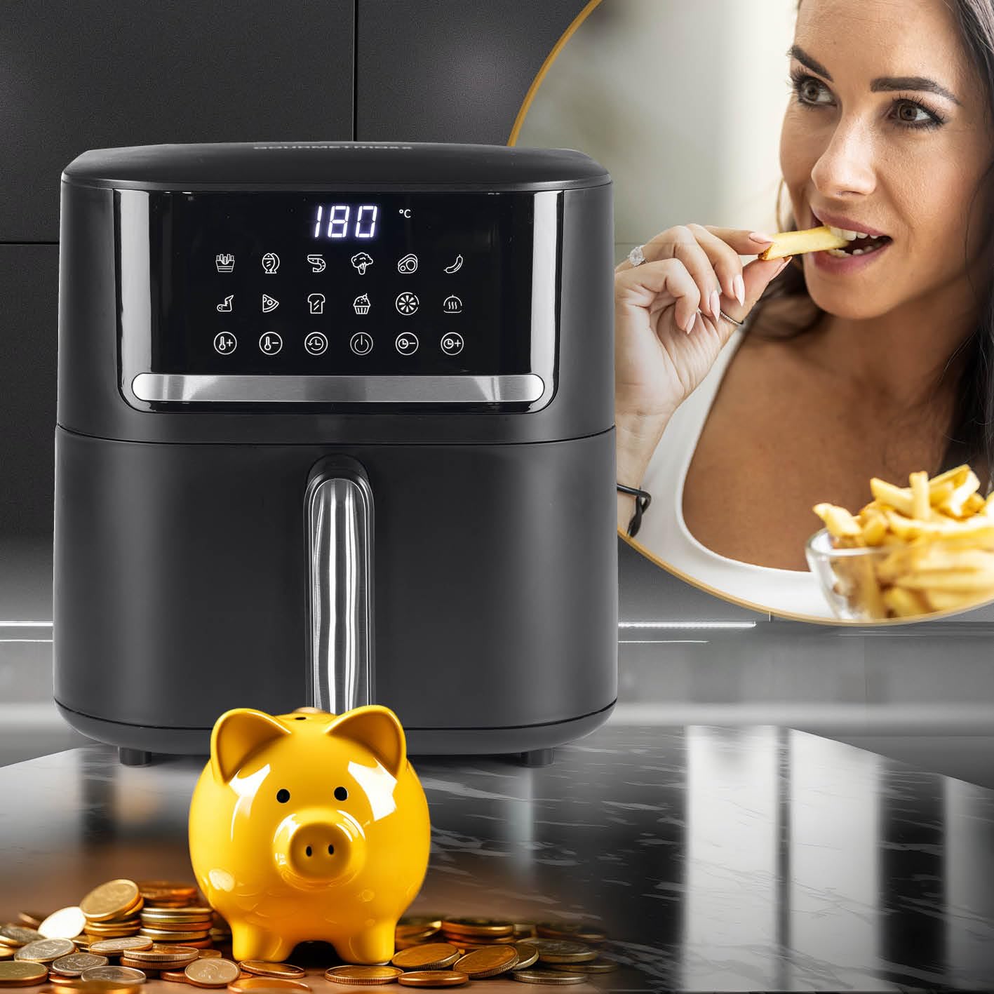 GOURMETmaxx Air Fryer Friteuse à Air Chaud 4 L