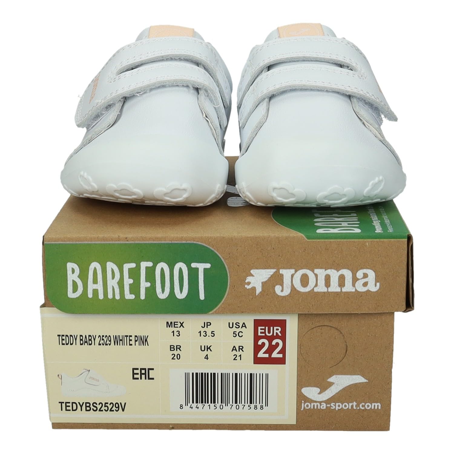 Joma TEDYBS2529V Zapatillas de niños Teddy Baby, Color Blanco y Rosa, Calzado Respetuoso con Plantilla Antibacterial NIÑA Zapatillas