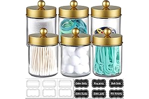Amolliar Bathroom Decor Apothecary Jars