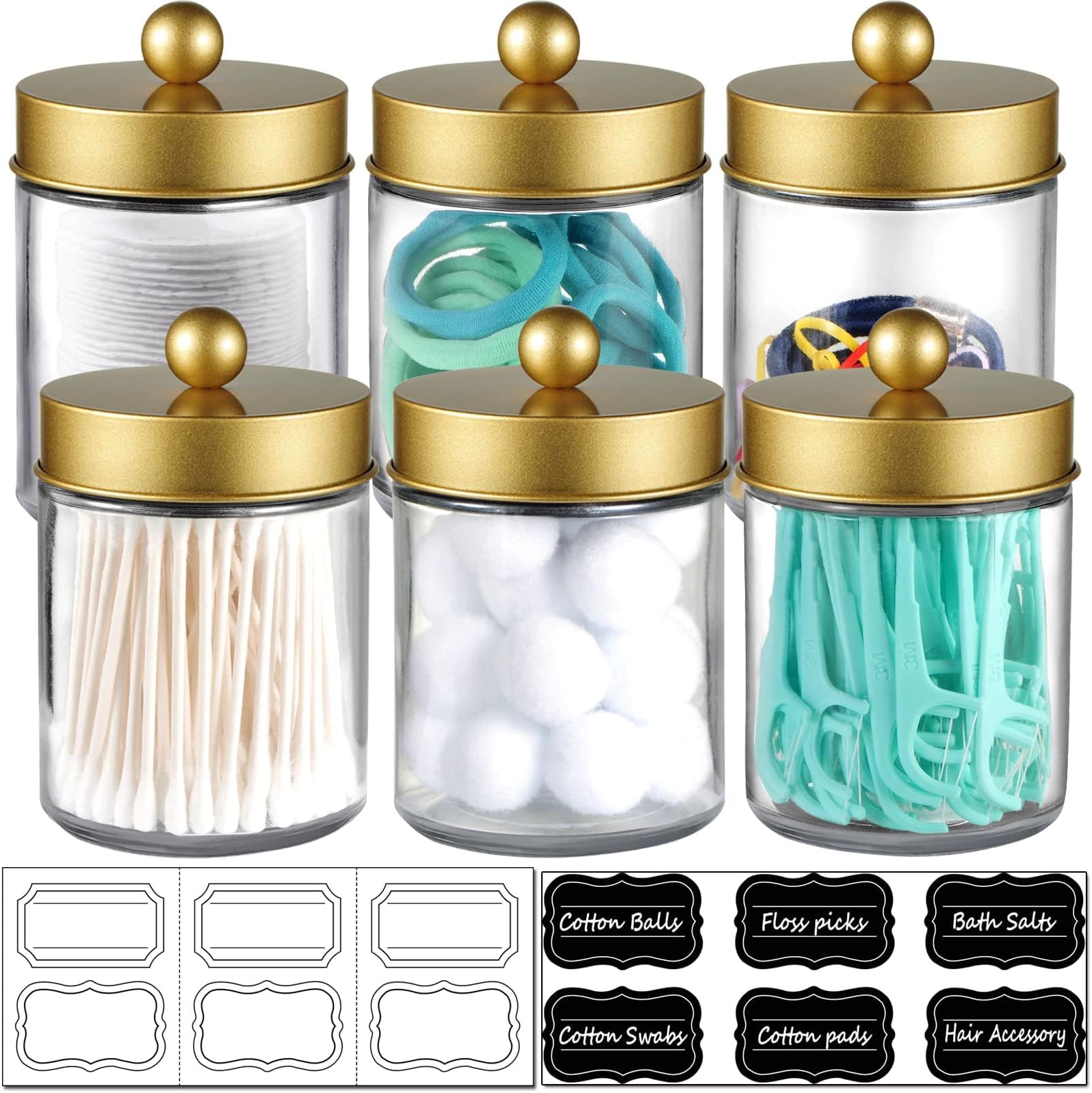 Amazon.com: Okuna Outpost 3 Pack Small Glass Crystal Jars with Lids for ...