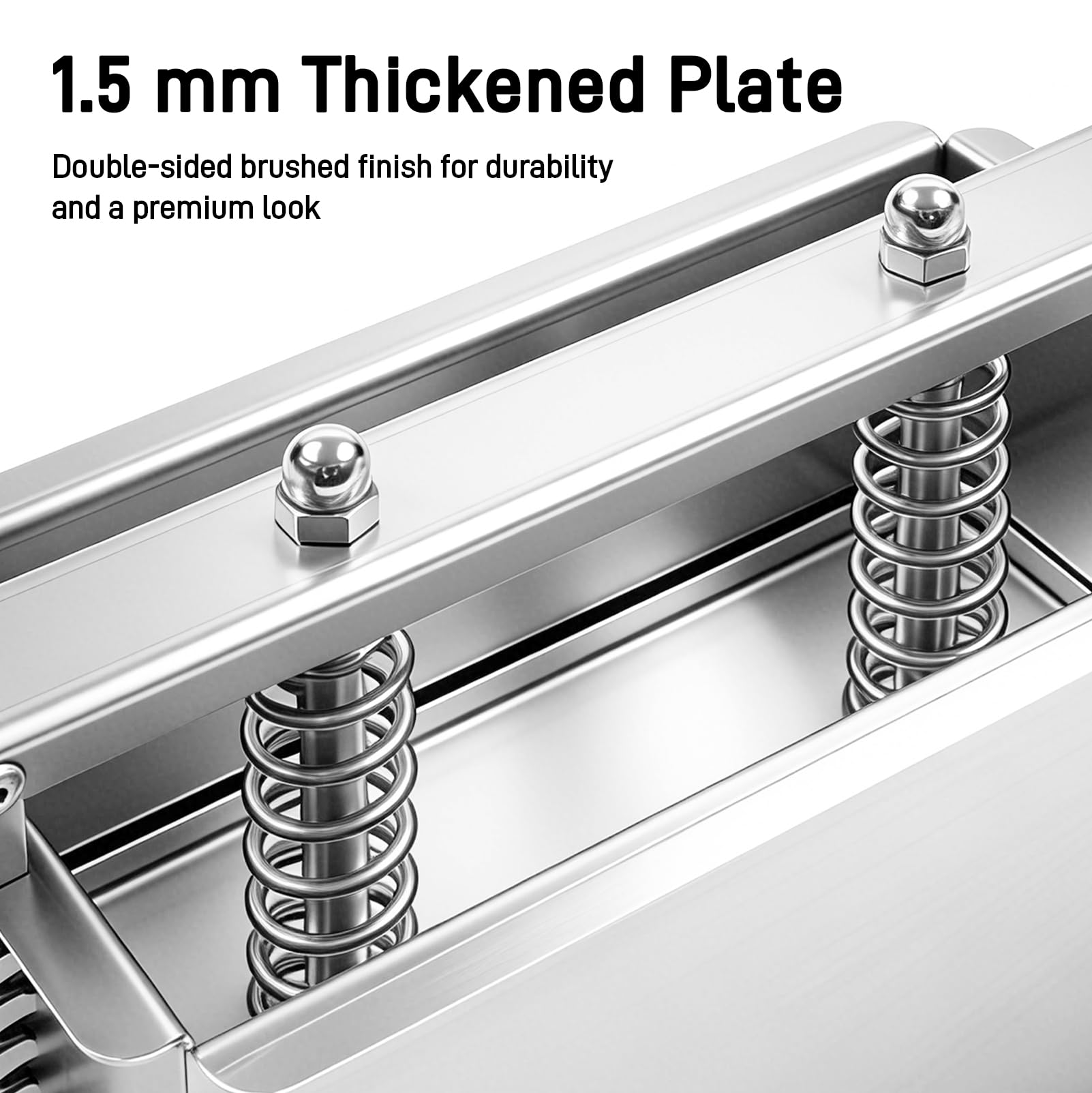 Prensa de carne de acero inoxidable 304, prensa casera de jamón con base extraíble, prensa rectangular para 1 kg de carne, práctica herramienta de cocina para carne, pecho, pechuga de pollo, rollo de