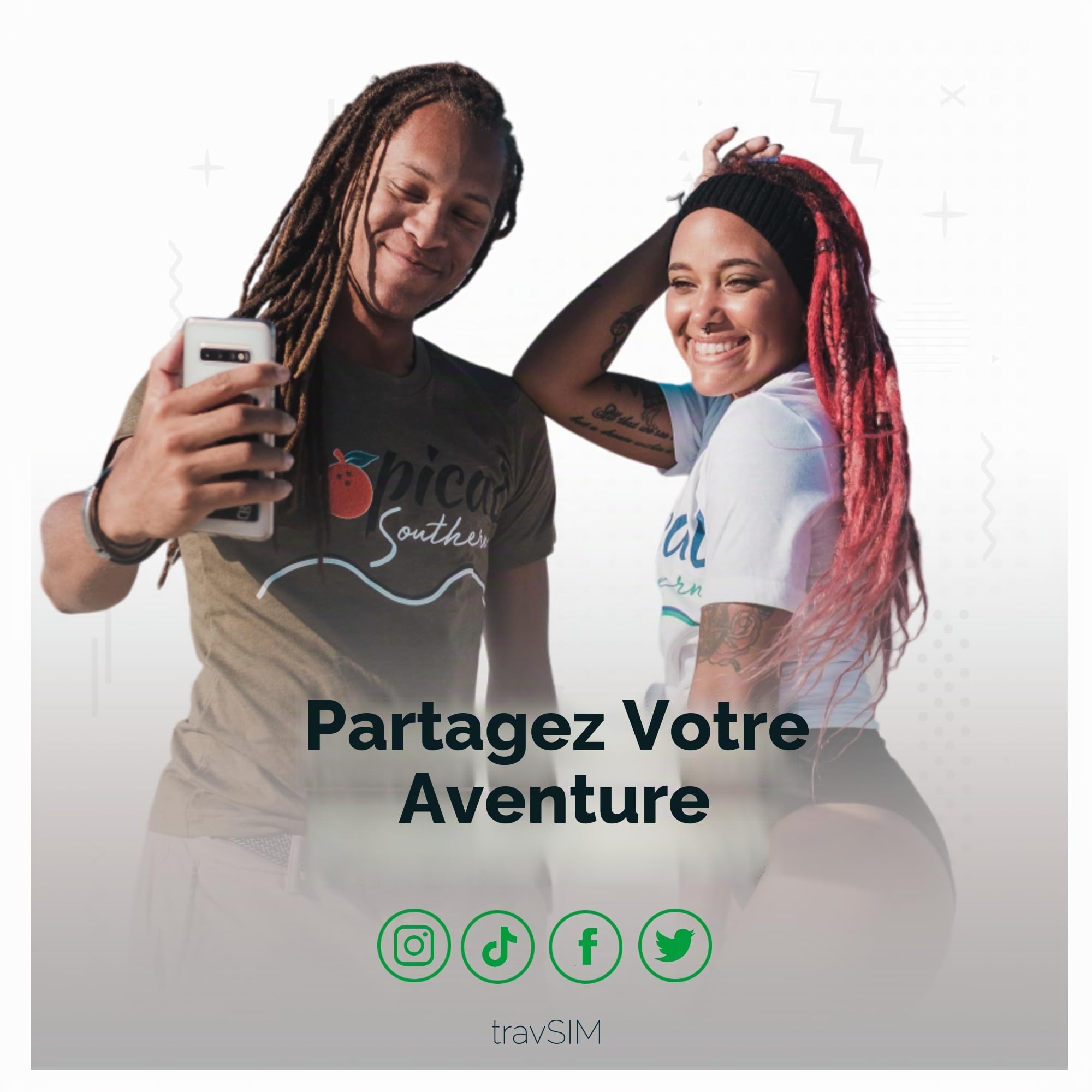 travSIM Brésil Carte SIM | 12Go de données Mobiles | Vitesses 4G/5G | Fonctionne sur iOS et Android | Le Forfait sur la Carte SIM Brésil prépayée est de 30 Jours