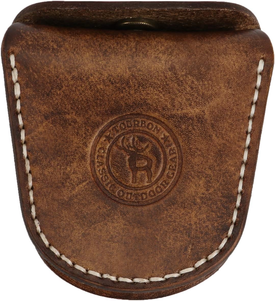 TOURBON Vintage Leather Slingshot Ammo Pouch .22 22lr .38 .45