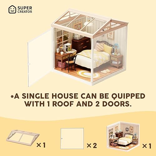 Miniatura 6 de Super Creator - Juego de construcción de minibloques para adultos, kit de casa de plástico en miniatura, juguetes de bloques de construcción,