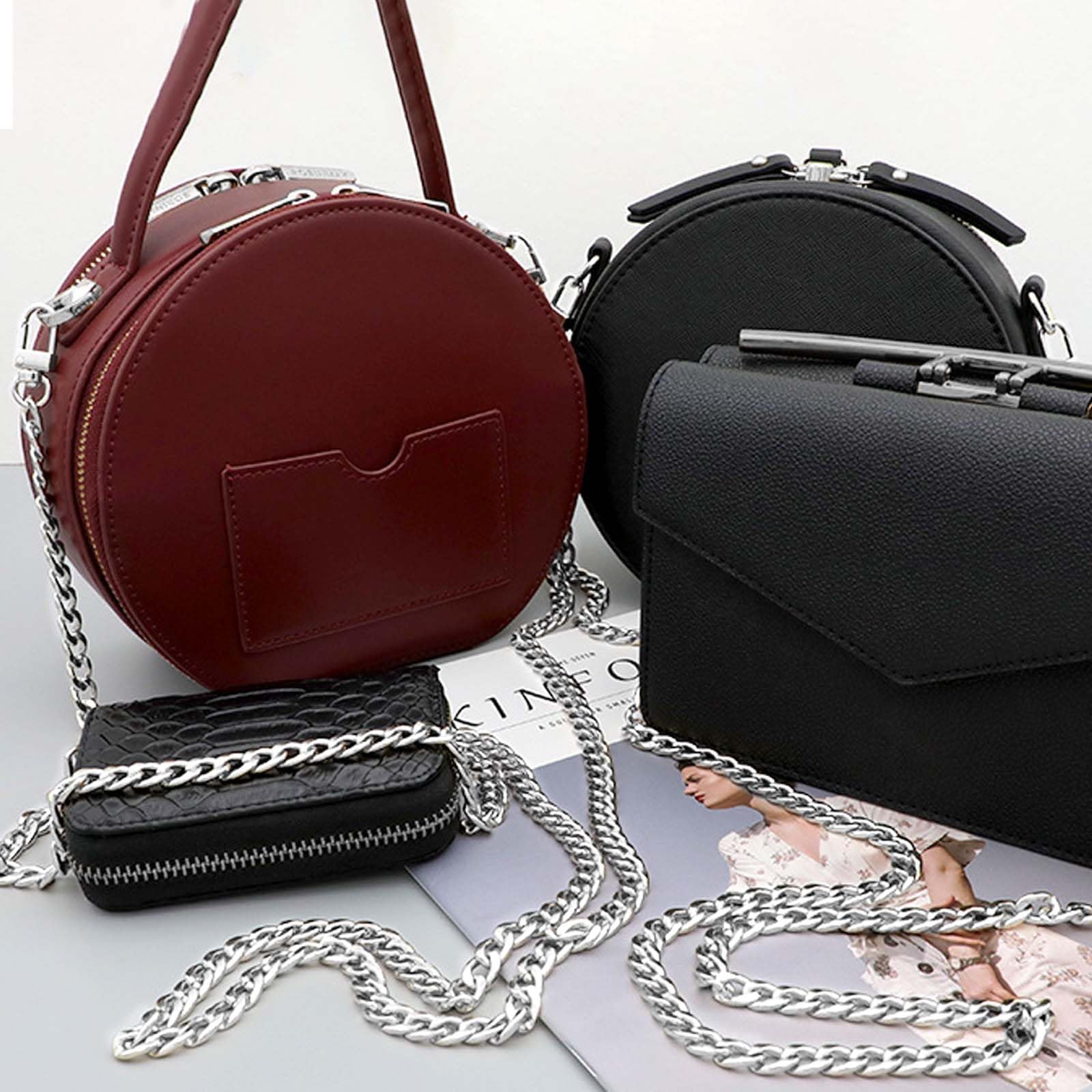 Catene Per Borsa A Tracolla - Set 4 Pezzi In Metallo Con Fermagli