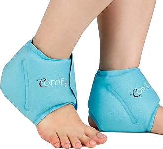 Comfytemp Ankle Ice Pack Wrap for Swelling, Plantar Fasciitis, Foot Pain Relief, FSA Eligible HSA, Gel Pack for Injuries Reusable, Hot Cold Compress for Achilles Tendonitis, Sprain Ankles, Gift, 2 Pcs