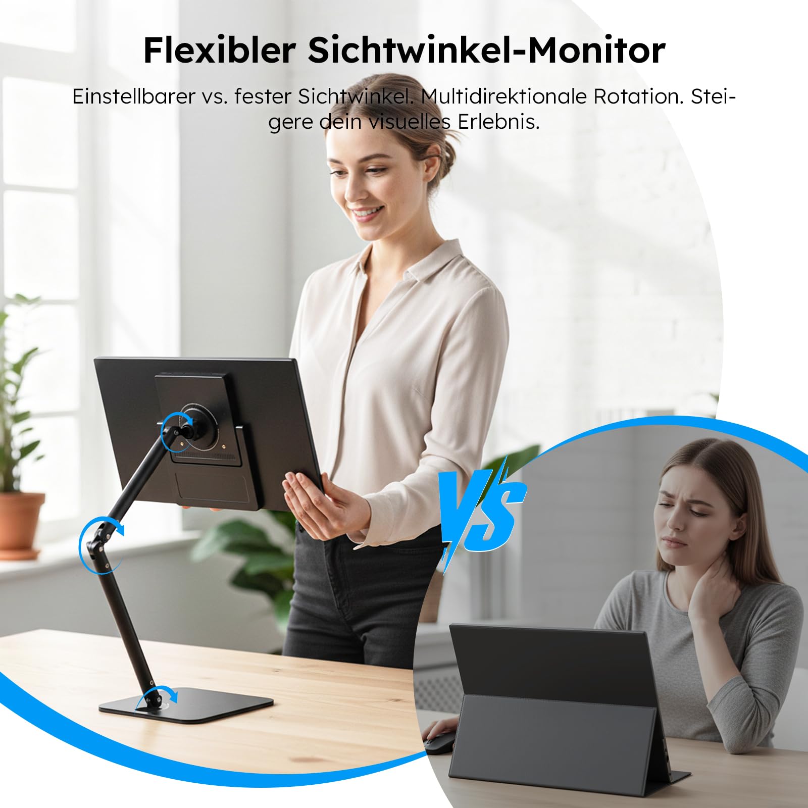 Dopesplay Monitor portatile da 15,6 pollici, monitor portatile IPS 1080P FHD con altoparlante e supporto, schermo USB-C/mini HDMI per laptop/PC/Mac/PS3/4/5/Xbox