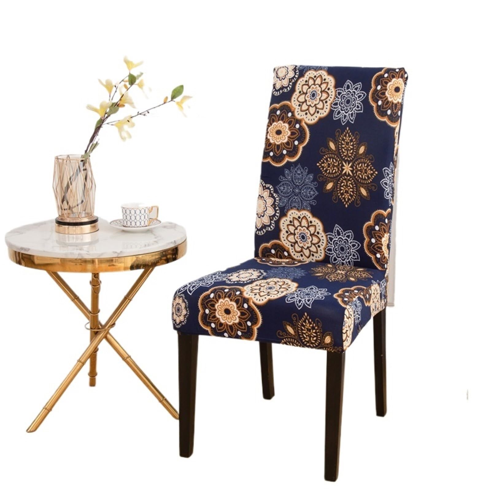 ITRHJTGP Chair Covers Stretch Dining Room Chair Cover Spandex Non-Slip Parsons Kitchen Removable To Clean Trim(R,4pcs chair cover)