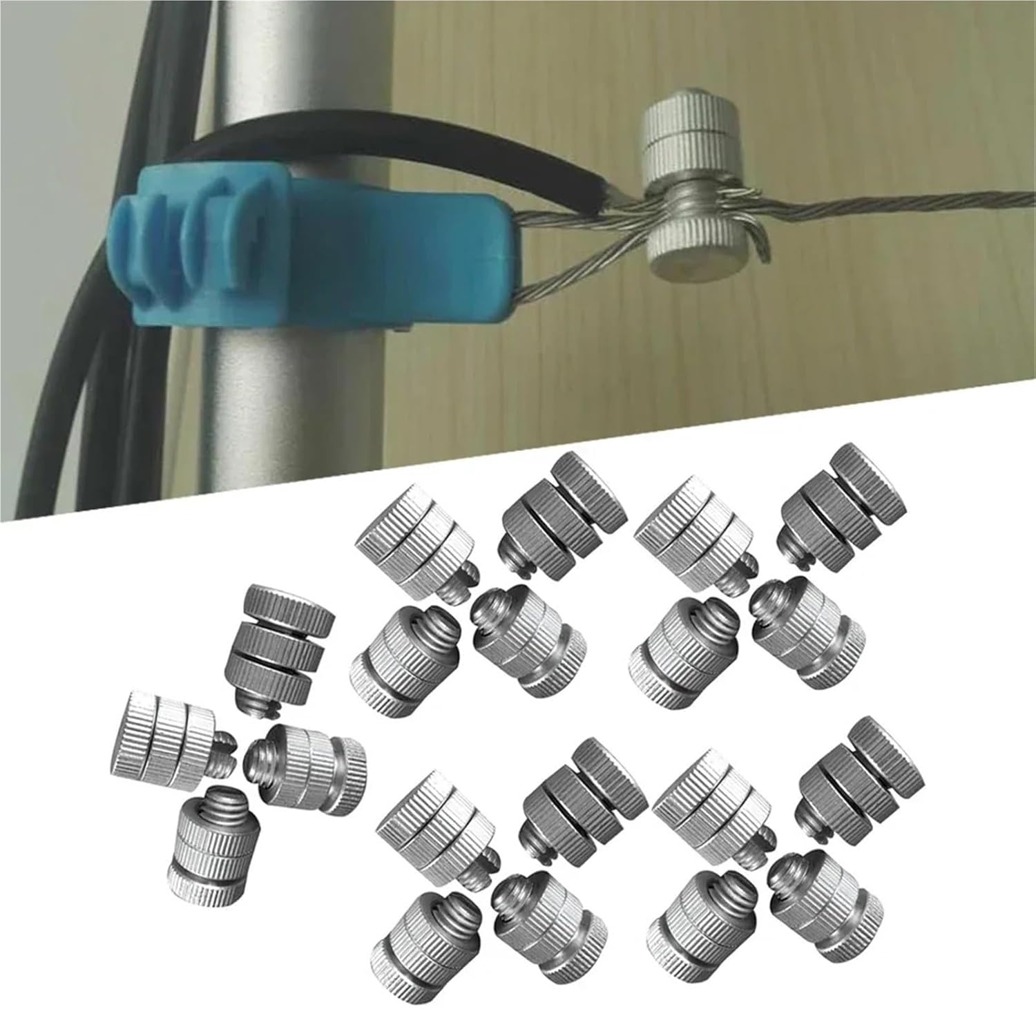 Electric Fence Connectors 40pcs High Pressure Resistance Pulse High Voltage Fence Wire Connector Aluminum Alloy Stable Installation for Multiple Electric Fence