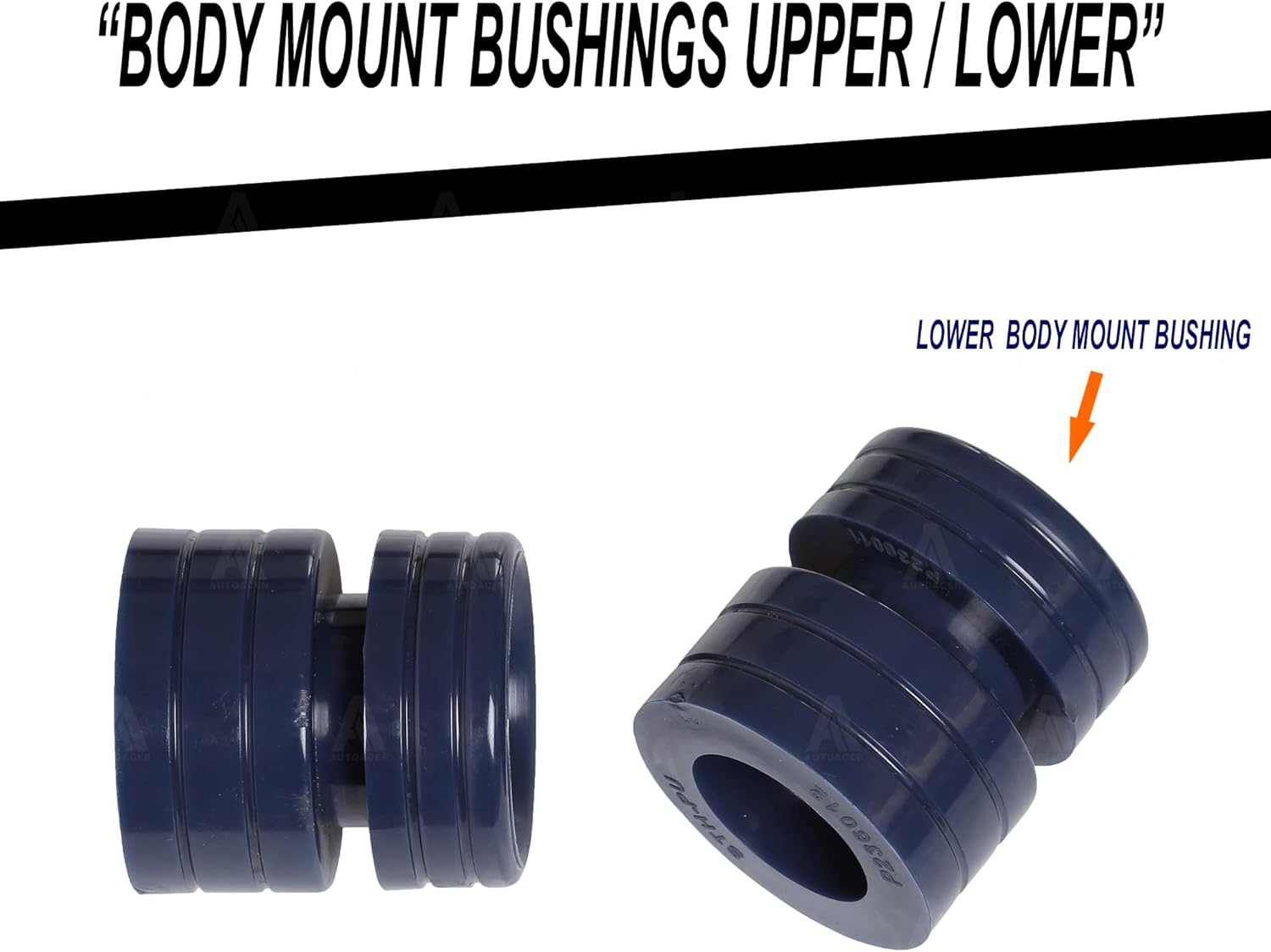 Complete Front & Rear Body Cab Mount Bushing Kit 12 pcs in High Grade Polyurethane - For RAM 1500 (1994-2001) 2500 (1994-2002) 3500 (1994-2002). Standard Cab Models 2WD / 4WD