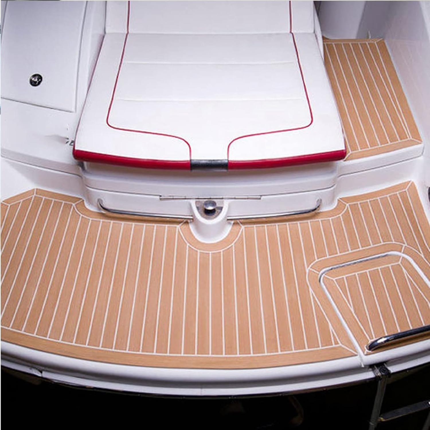 EVA Foam Boat Flooring Sheet for Yacht Marine Faux Teak Decking Carpet Non Skid Mat,Brown,240X90cm