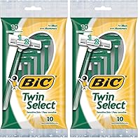 Vista 3 de BIC Twin Select, afeitadora desechable para piel sensible, para hombres, 10 unidades (paquete de 1)