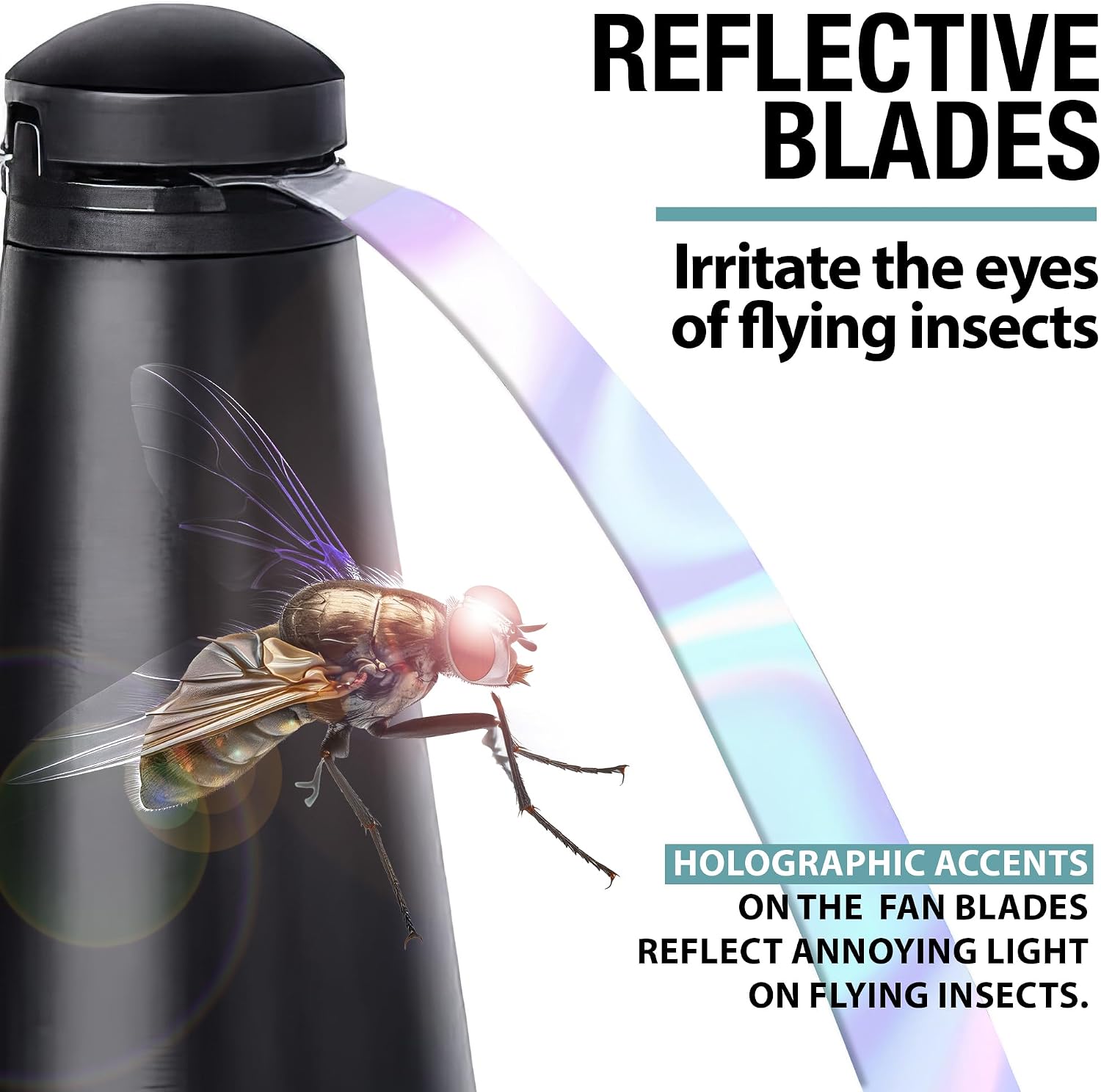 Brookstone Battery-Powered Insect Repelling Fan 2 Pack - Portable Mosquito & Fly Repellent - Safe & Chemical-Free Bug Protection for Outdoor Activities