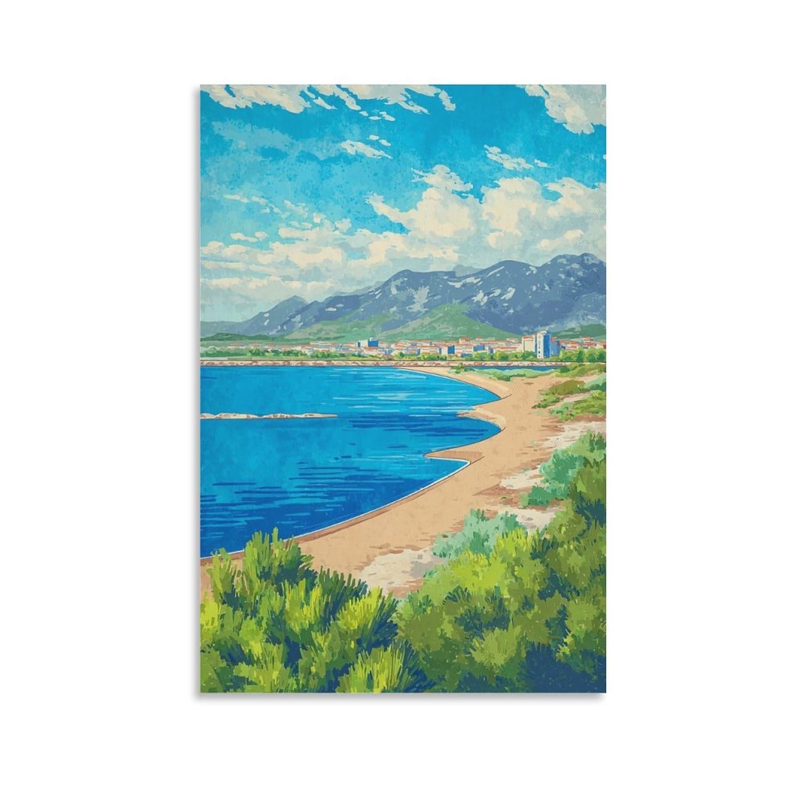 ZBBGGOZ Big Bend Posters 24x36inch(60x90cm) Vintage Watercolor Canvas Art