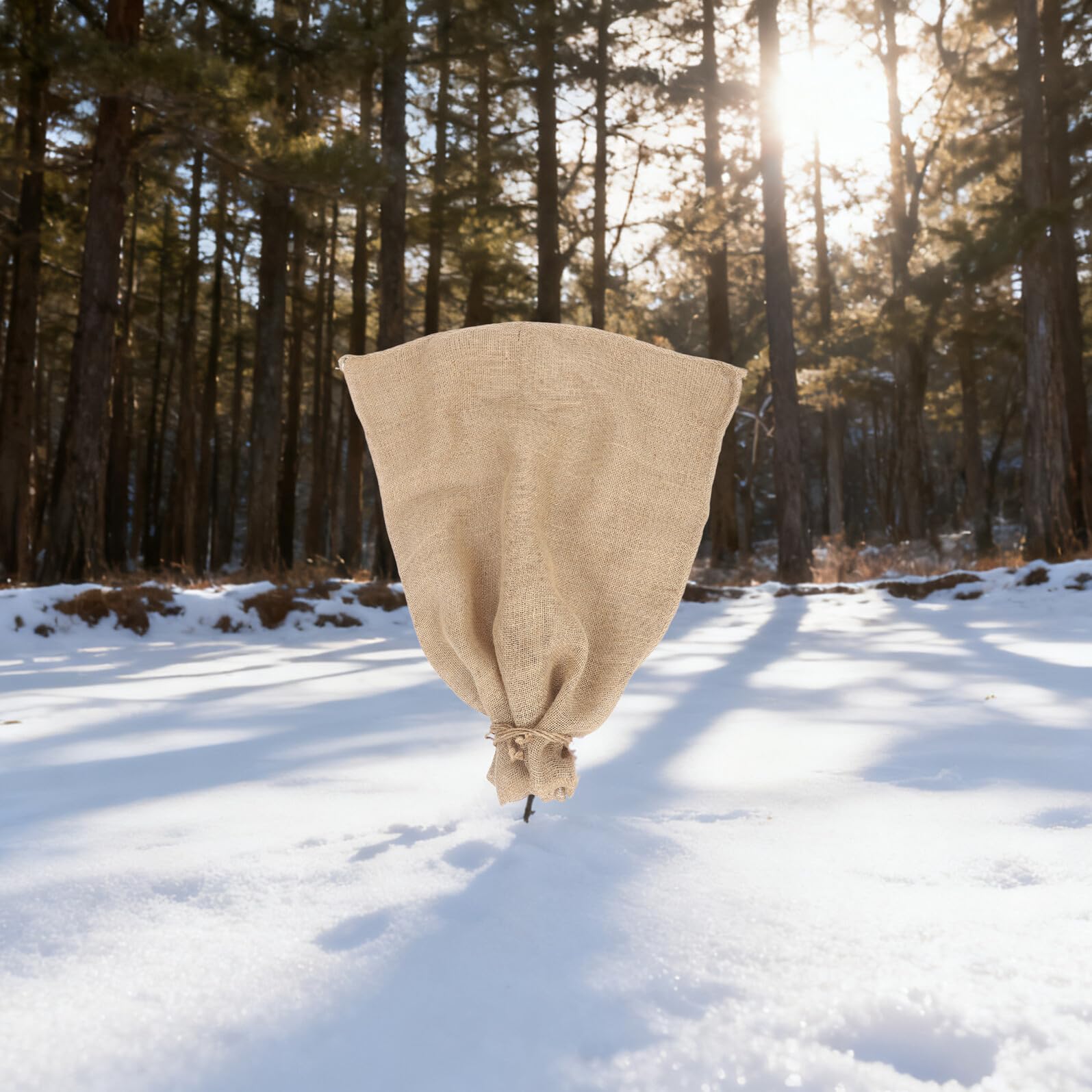 UKCOCO Copertura Piante in Juta per Inverno con Coulisse, 2 Pezzi | 39, 3x23, 58 Pollici, per Arbusti e Alberelli All'aperto, Installazione Rapida e Rimozione Semplice