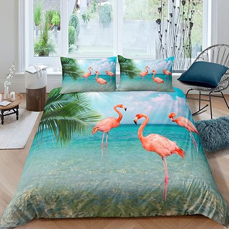 kids flamingo bedding