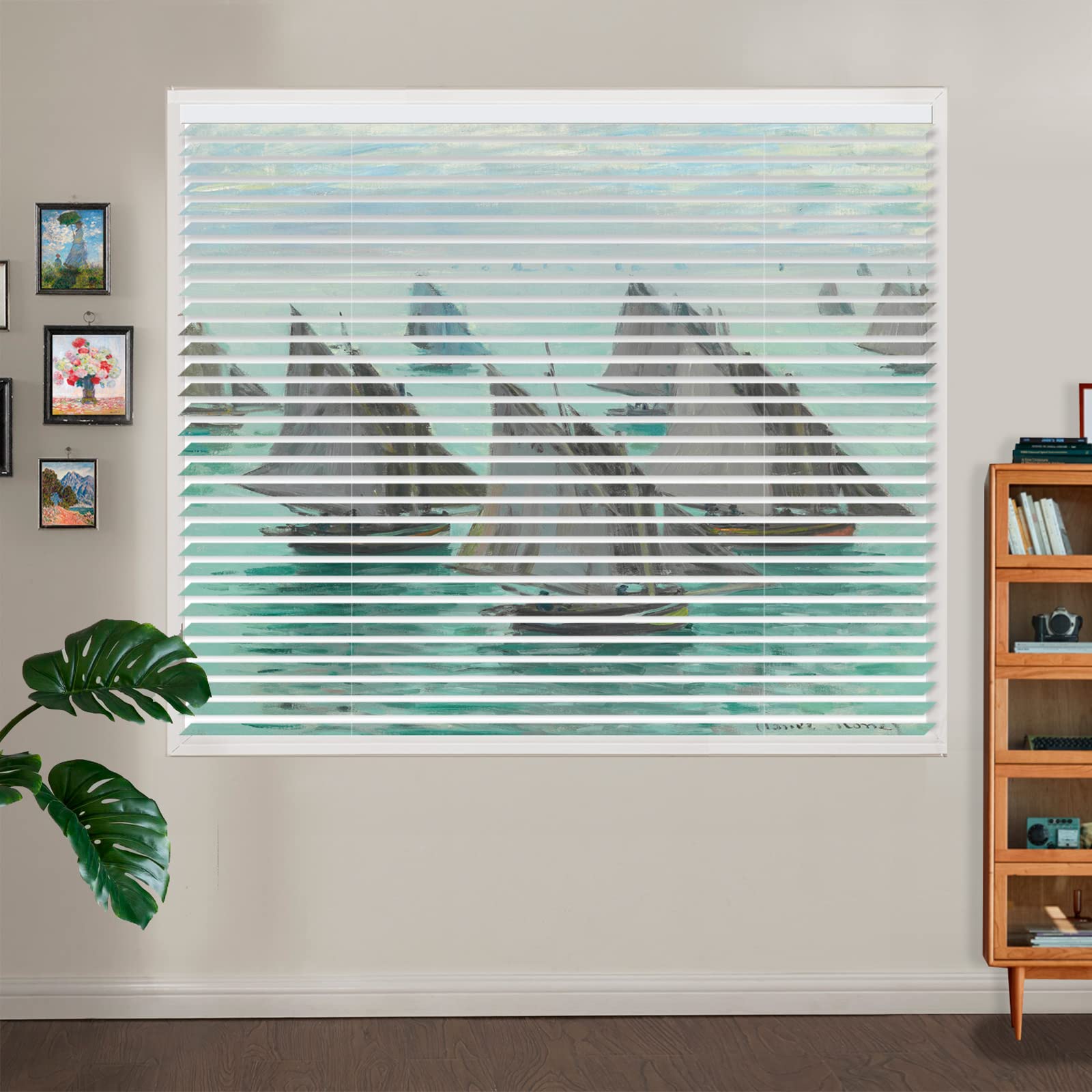 Designer's Touch 3589425 White Cordless 1 in. Aluminum Blind - 19 in. W x 72 in. L