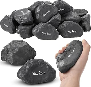 Gemscream Funny Inspirational Stress Balls for Adults Motivational Stress Reliever Squeezable Mini Foam Balls Appreciation Gifts for Employee Coworker Staff Teacher Nurse(20 Pcs,Stone)